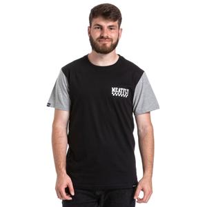 Maglietta Meatfly Racing nera e grigia Saldi