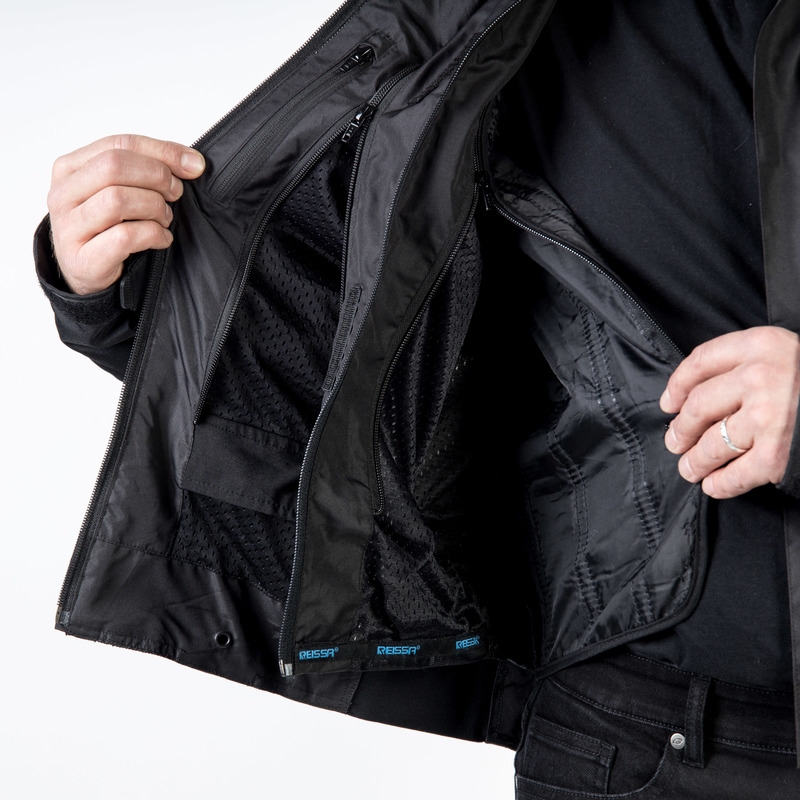 Giacca da moto Ozone Flow nero-grigio-giallo fluo Saldi