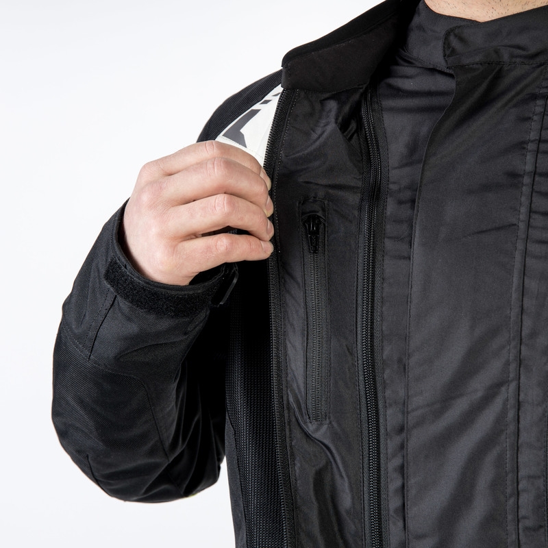 Giacca da moto Ozone Flow nero-grigio-giallo fluo Saldi