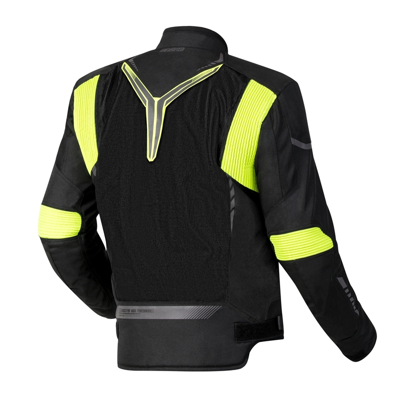 Giacca da moto Ozone Flow nero-giallo fluo Saldi