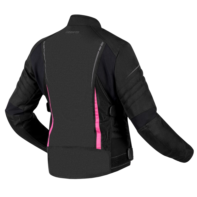 Giacca da moto Ozone Flow nera e rosa da donna Saldi