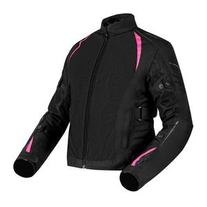 Giacca da moto Ozone Flow nera e rosa da donna Saldi
