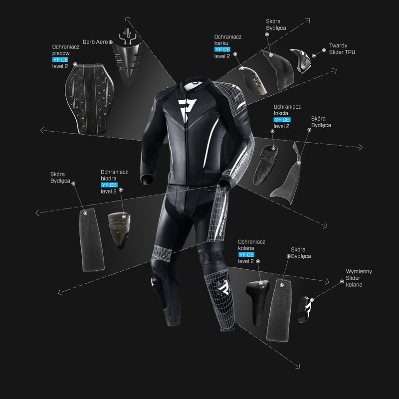 Pantaloni da moto Rebelhorn Fighter bianchi e neri Saldi