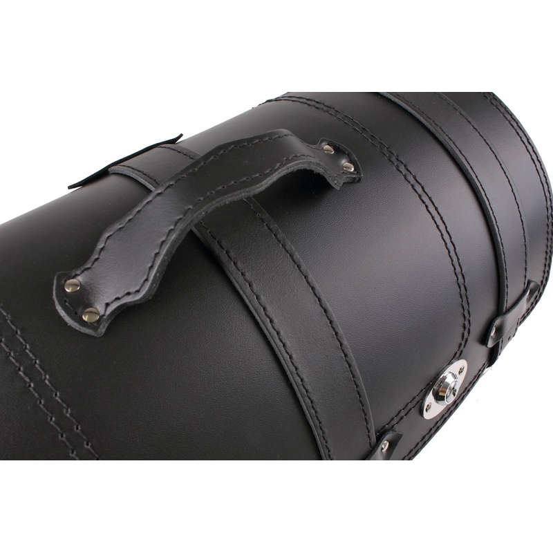 Bauletto in pelle per moto Chopper RSA-131A con serratura