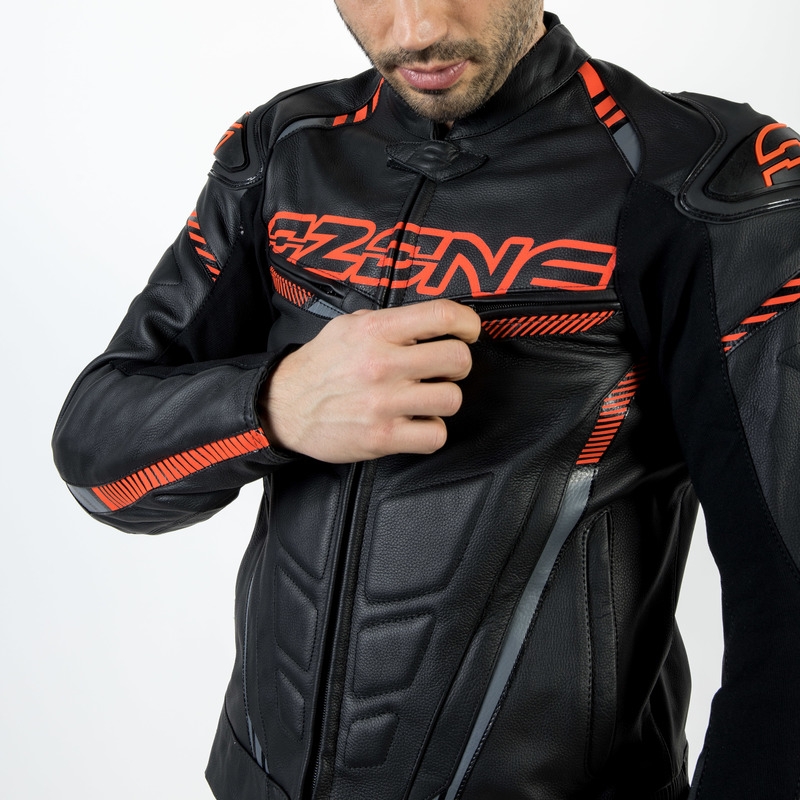 Bunda na motorku Ozone RS600 černo-oranžová výprodej