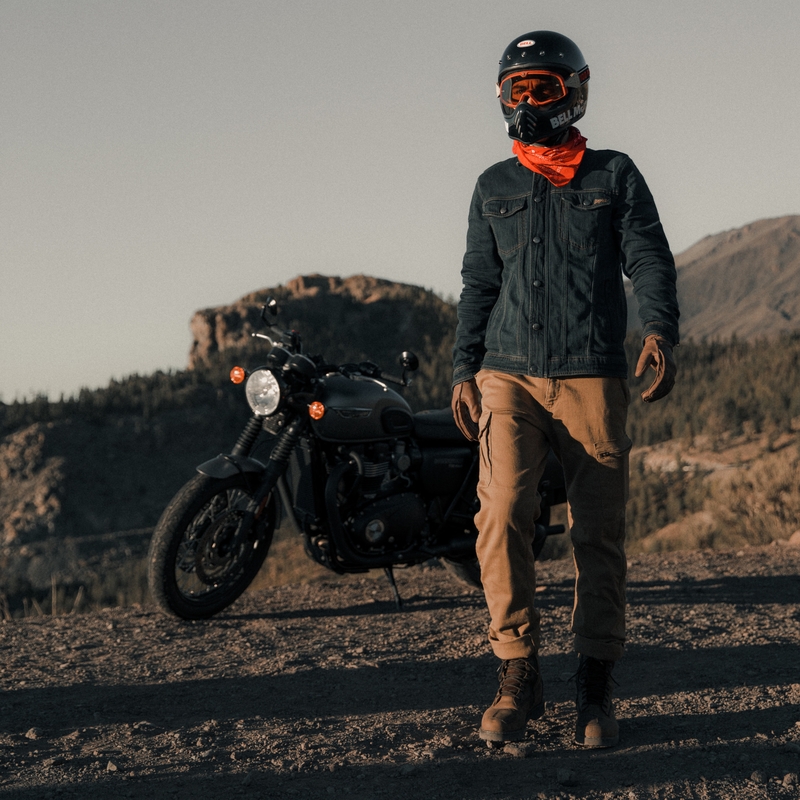 Jeans da moto BROGER Alaska II marrone chiaro