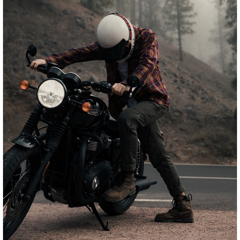 BROGER Alaska II jeans da moto verde oliva Saldi
