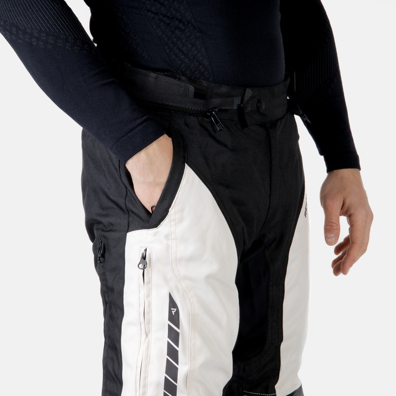 Pantaloni da moto Rebelhorn Hiker III nero-grigio Saldi
