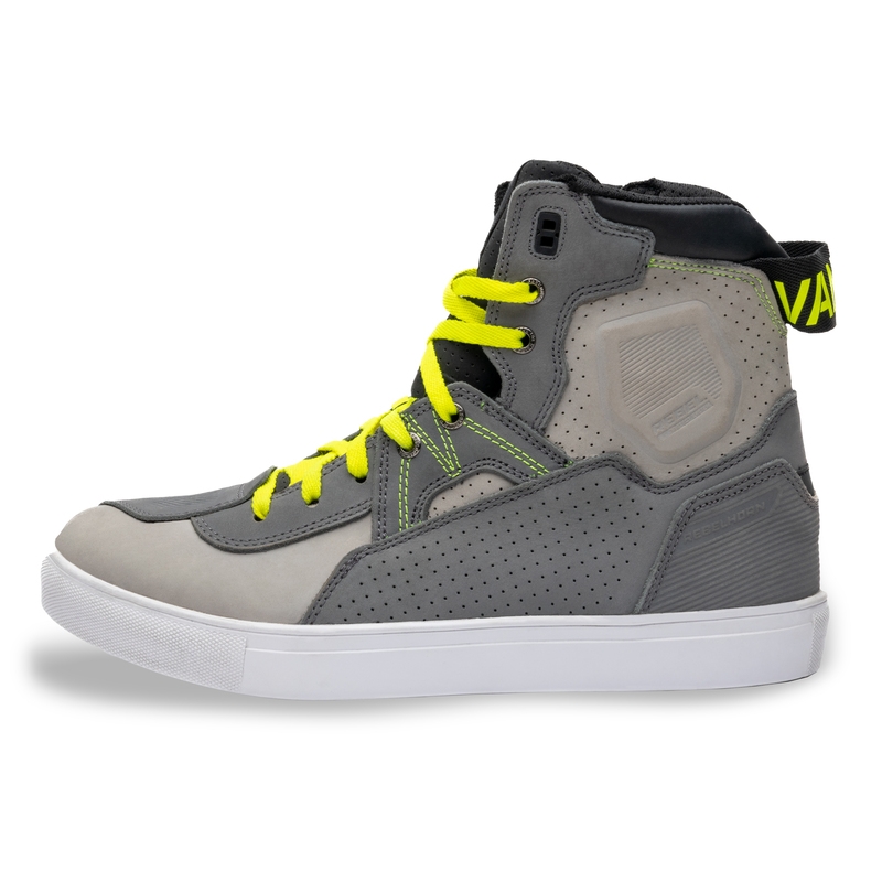 Stivali da moto Rebelhorn Vandal grigio-fluo-giallo Saldi