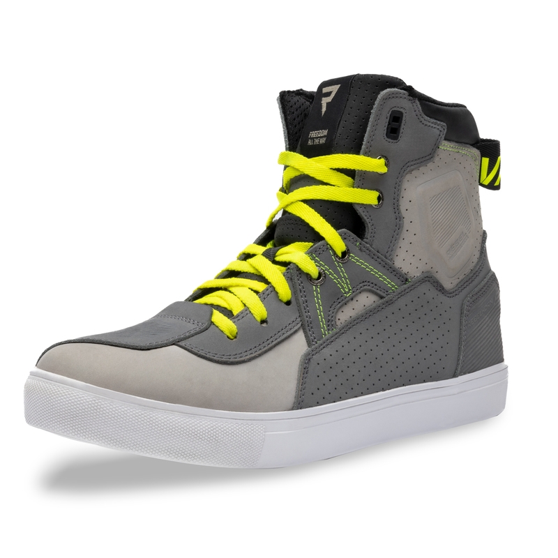 Stivali da moto Rebelhorn Vandal grigio-fluo-giallo Saldi