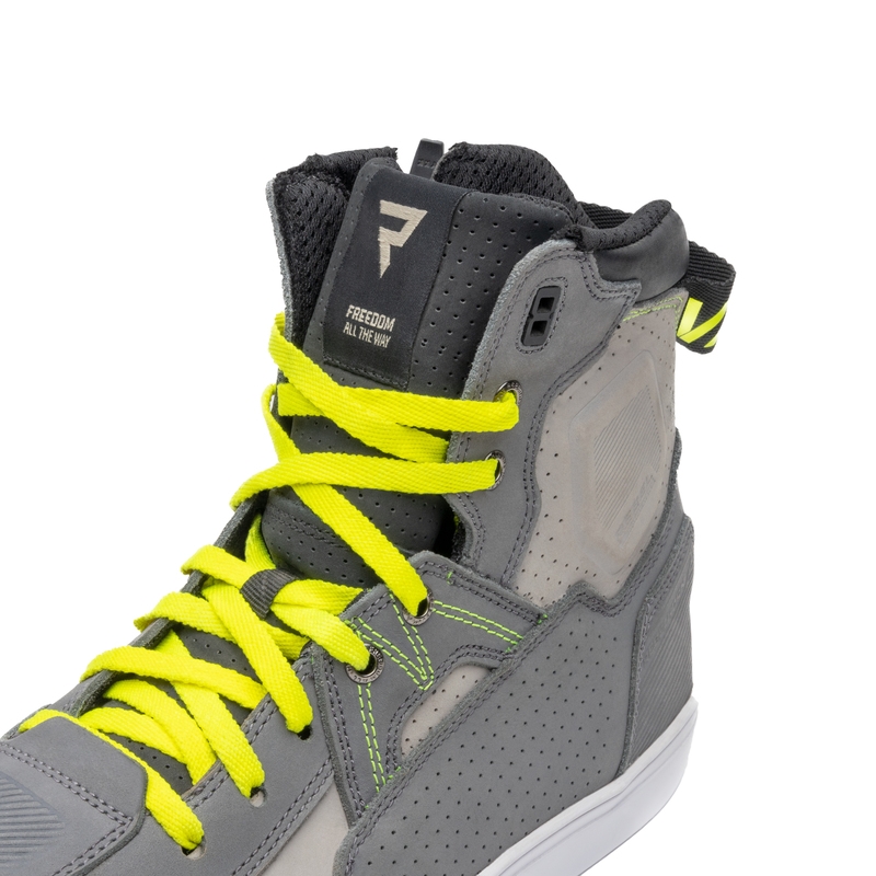 Stivali da moto Rebelhorn Vandal grigio-fluo-giallo Saldi