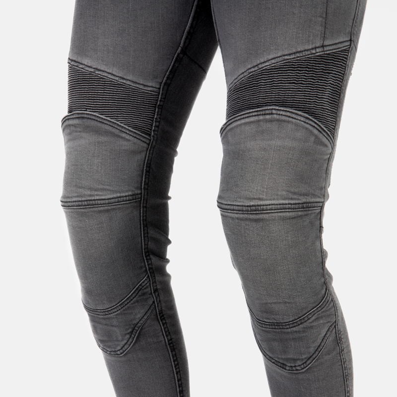 Jeans da motociclista Ozone Roxy lavati neri da donna Saldi