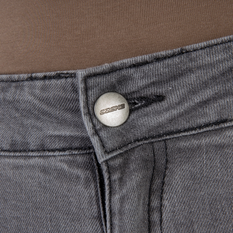 Jeans da motociclista Ozone Roxy lavati neri da donna Saldi