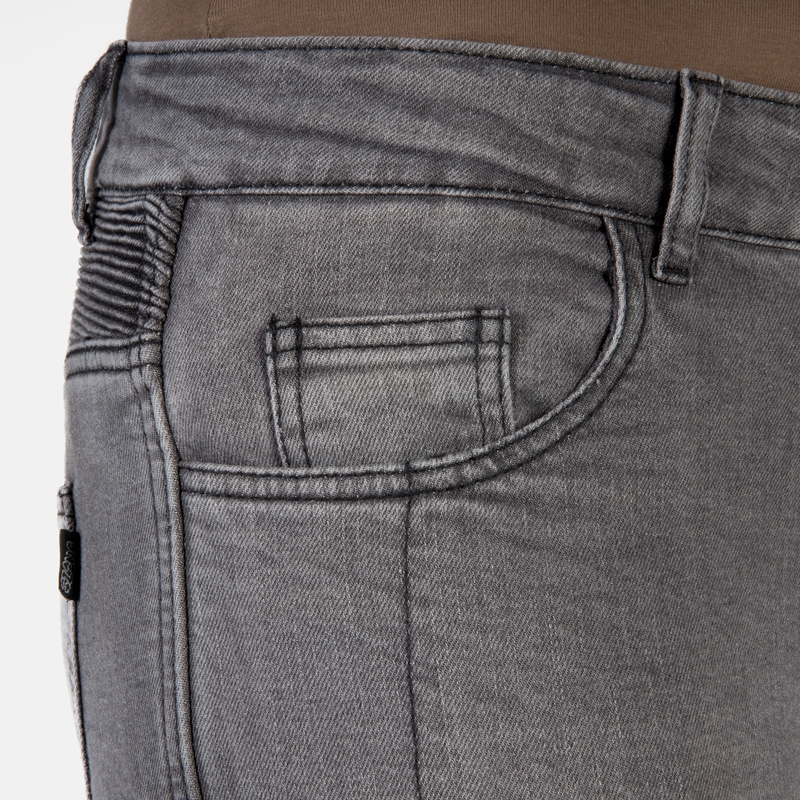 Jeans da motociclista Ozone Roxy lavati neri da donna Saldi