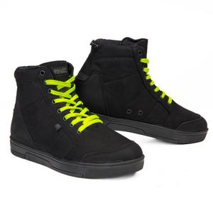 Stivali da moto Ozone Town nero-giallo fluo