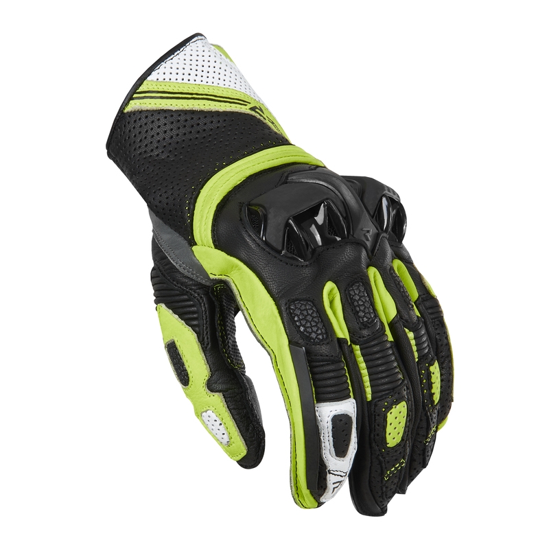Guanti moto Rebelhorn ST Short nero-grigio-giallo fluo Saldi