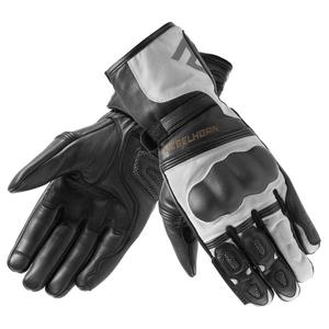 Guanti da moto Rebelhorn Patrol Long nero-grigio Saldi