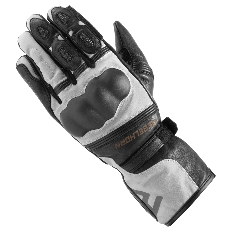 Guanti da moto Rebelhorn Patrol Long nero-grigio Saldi