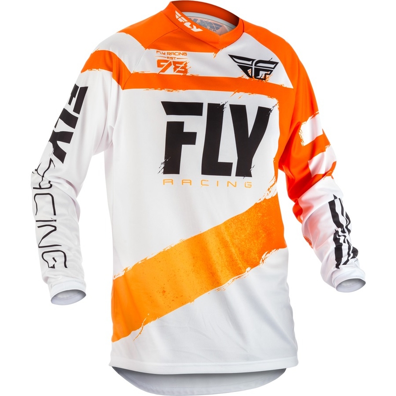 Motokrosový dres FLY Racing F-16 2018 - USA oranžovo-bílý