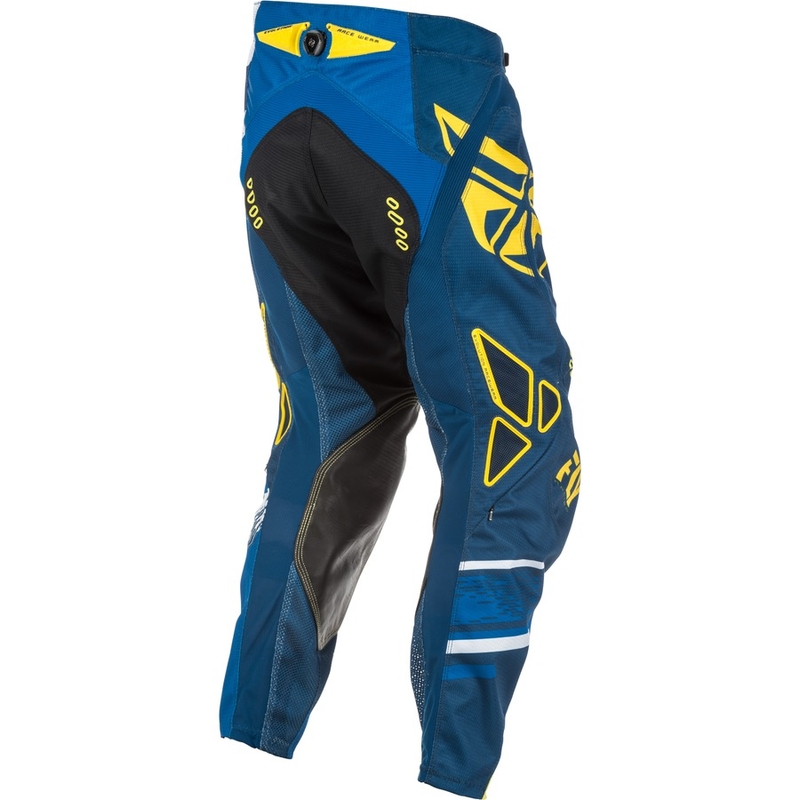 Motokrosové kalhoty FLY Racing EVO 2018 - USA modro-žluto-bílé