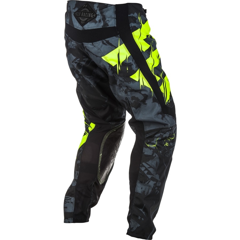 Motokrosové kalhoty FLY Racing Kinetic OUTLAW 2018 - USA černo-fluo žluté