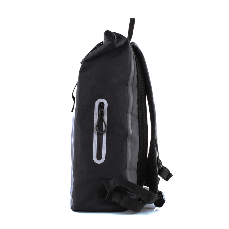 Zaino impermeabile MotoZem nero-grigio