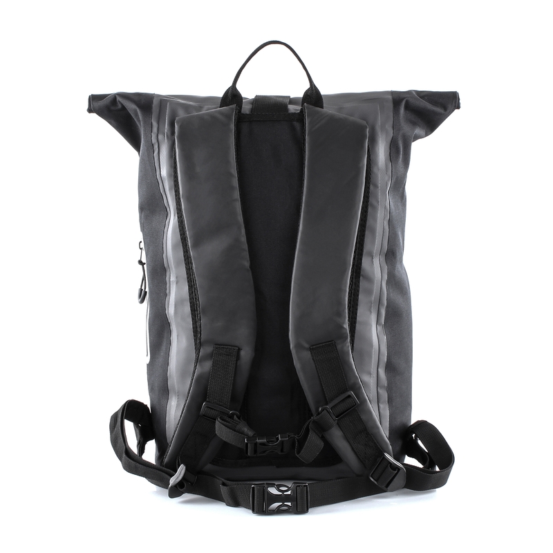 Zaino impermeabile MotoZem nero-grigio