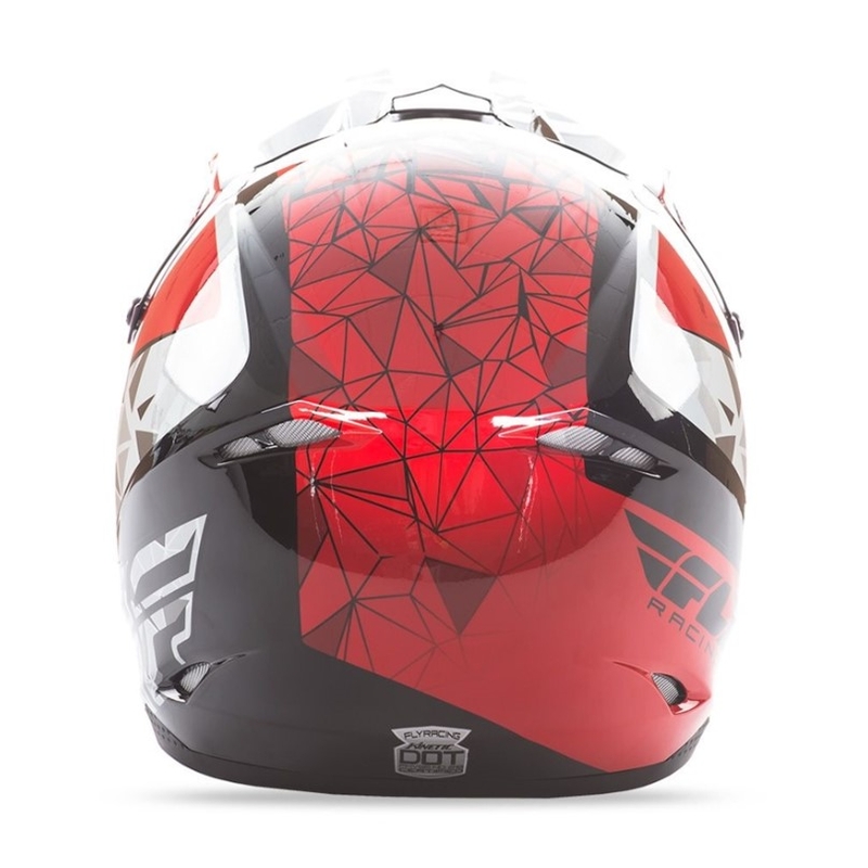 Motokrosová přilba FLY Racing Kinetic CRUX - USA červeno-bílo-černá výprodej