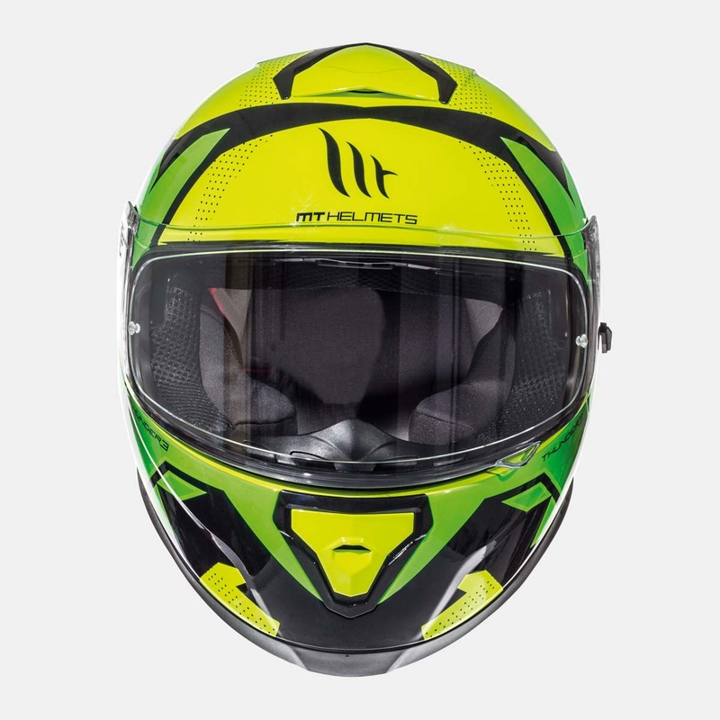 Integrální přilba na motorku MT Thunder 3 SV Torn fluo žluto-zelená