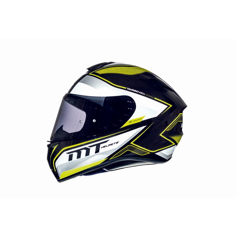 Integrální přilba na motorku MT Targo Interact bílo-fluo žlutá