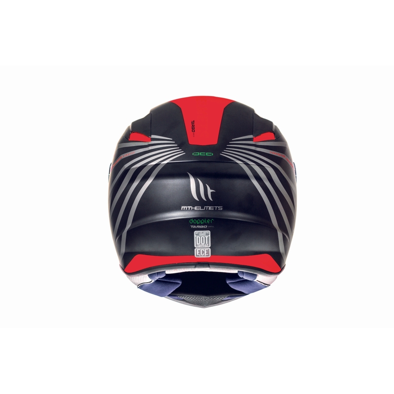 Integrální přilba na motorku MT Targo Doppler fluo červená matná výprodej