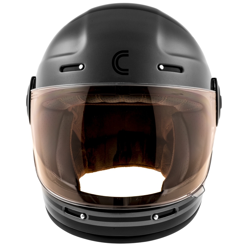 Casco moto Cassida Fibre Super Hooligan Integral nero-grigio