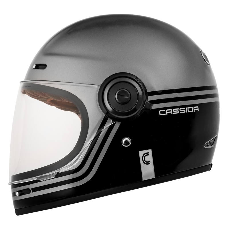 Casco moto Cassida Fibre Super Hooligan Integral nero-grigio