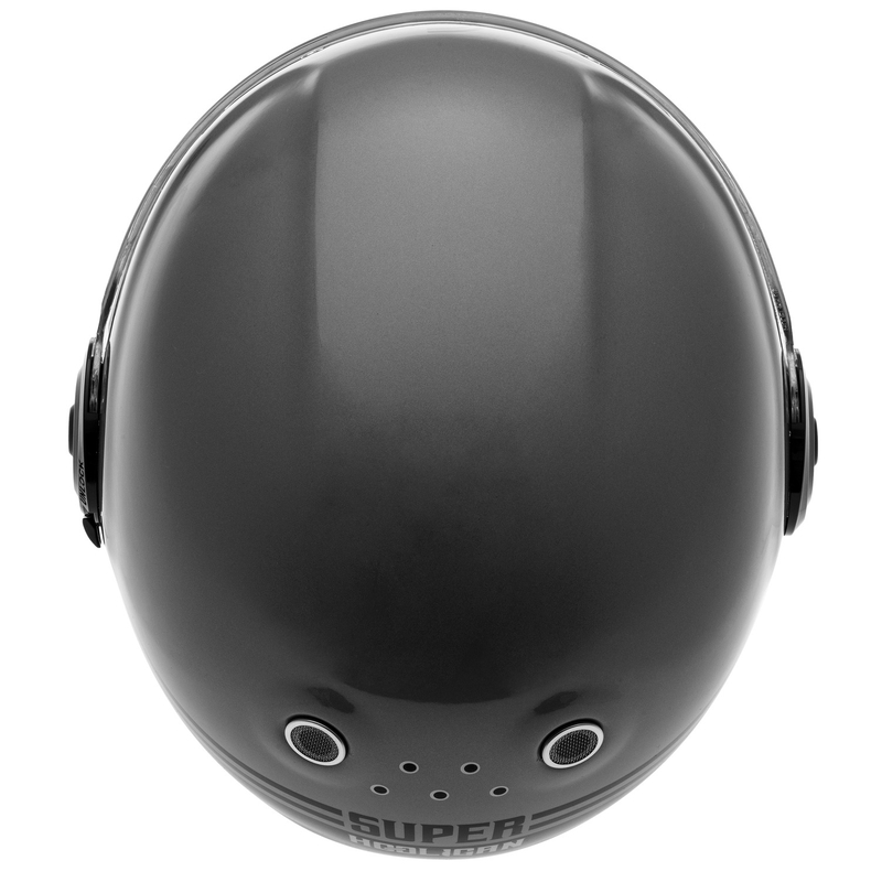 Casco moto Cassida Fibre Super Hooligan Integral nero-grigio