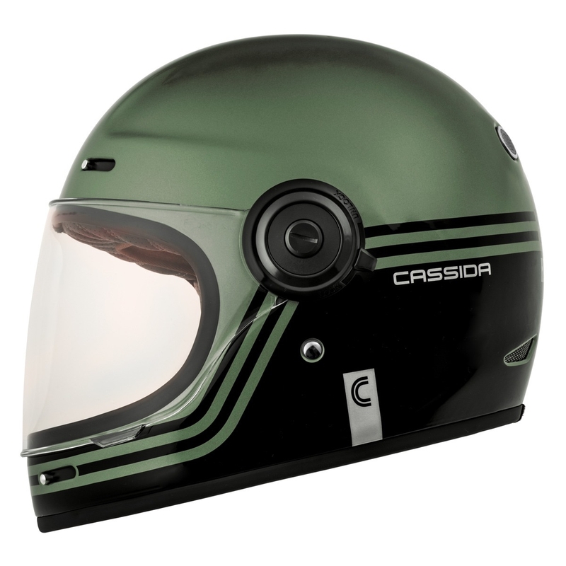 Casco moto Cassida Fibre Super Hooligan nero-verde integrale Saldi