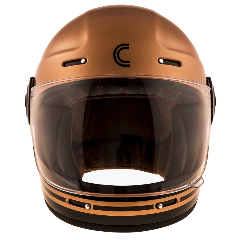 Casco moto integrale Cassida Fibre Super Hooligan nero e rame Saldi