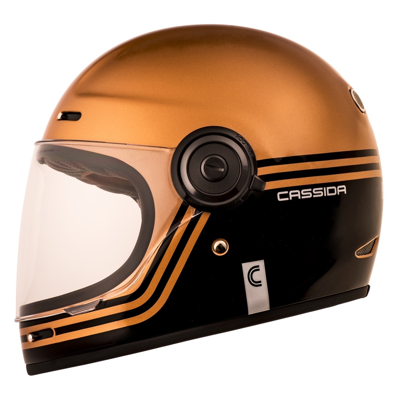 Casco moto integrale Cassida Fibre Super Hooligan nero e rame Saldi