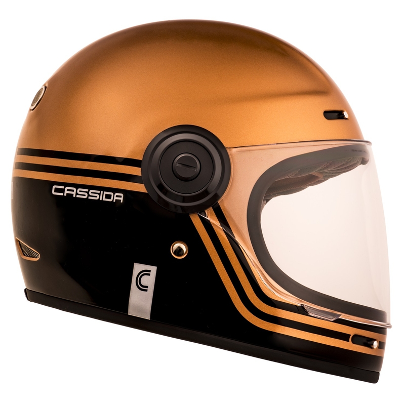 Casco moto integrale Cassida Fibre Super Hooligan nero e rame Saldi