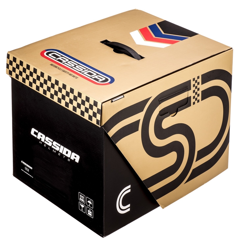 Casco moto integrale Cassida Fibre Super Hooligan nero e rame Saldi