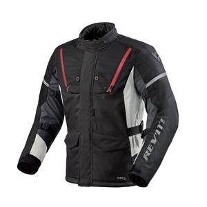 Giacca da moto Revit Horizon 3 H2O nera e rossa