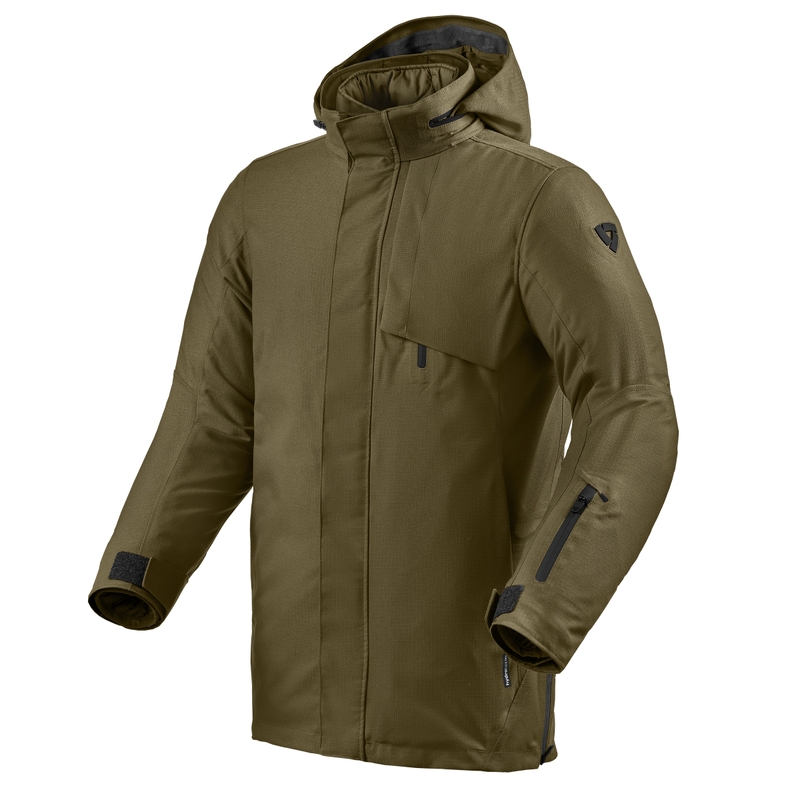 Giacca da moto Revit Toronto H2O verde scuro