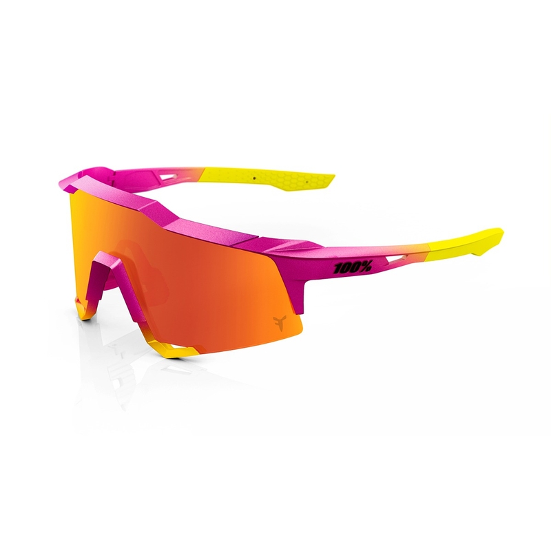 Occhiali da sole 100% SPEEDCRAFT Fernando Tatis JR rosa-giallo (vetro rosso HIPER)