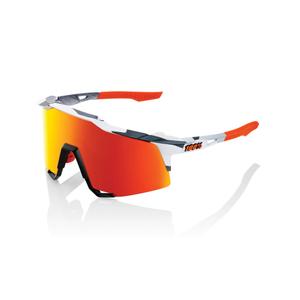 Occhiali da sole 100% SPEEDCRAFT Soft Tact Grey Camo bianco-grigio-arancio (vetro rosso HIPER)