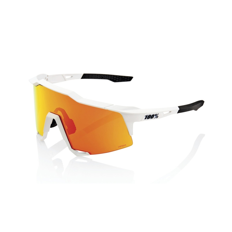Occhiali da sole 100% SPEEDCRAFT Soft Tact Off White bianco (vetro rosso HIPER)
