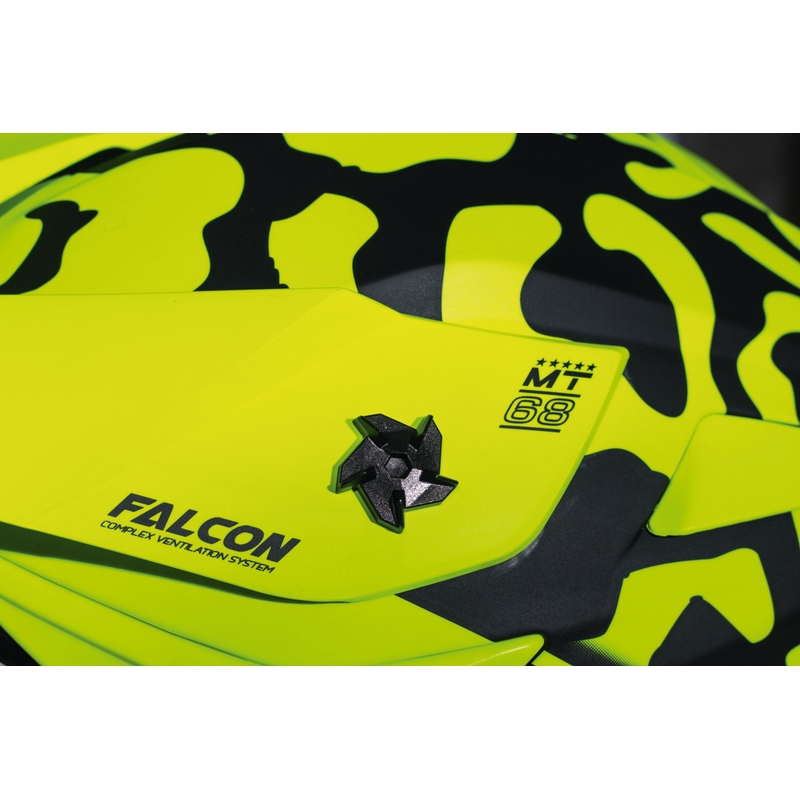 Motokrosová přilba MT Falcon Karson fluo žlutá matná