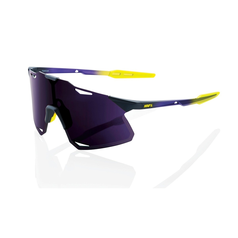 Occhiali da sole 100% HYPERCRAFT Metallic Digital Brights viola-giallo (vetro viola)