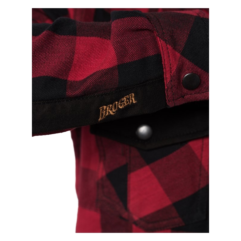 Camicia moto donna BROGER Alaska nero-rosso Saldi