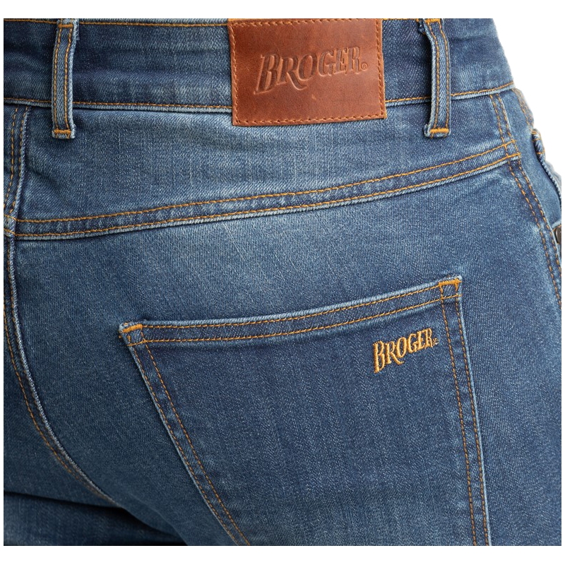 BROGER Jeans da moto blu California Saldi