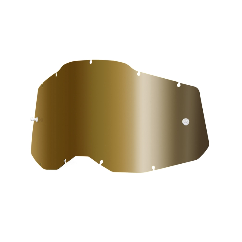 Visiera 100% Racecraft 2/Accuri 2/Strata 2 specchio cromato oro (antiappannamento)