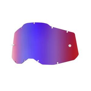 Plexi 100% Racecraft 2/Accuri 2/Strata 2 blu/rosso specchiato (antiappannamento)